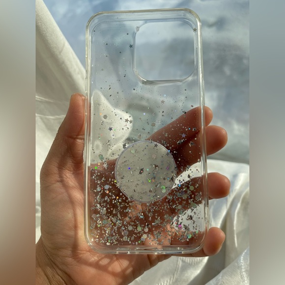 NWOT iPhone 13 / 13 Pro 3D Cute Bling Glitter soft Case w/ Stand Holder Socket - Picture 6 of 10